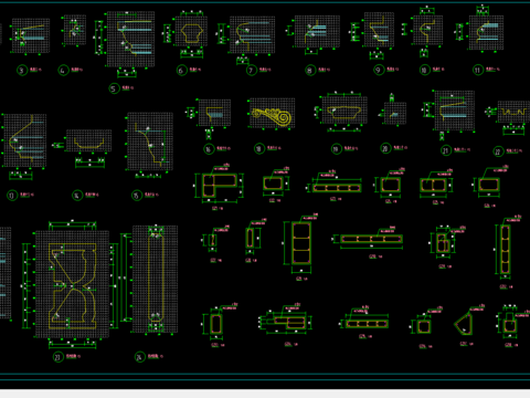  某别墅区石材装饰cad大样图 