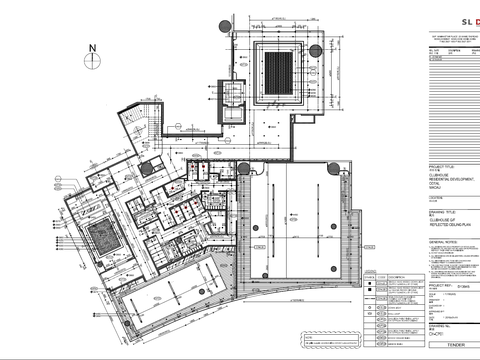  1500 ㎡休閑娛樂會所CAD施工圖 