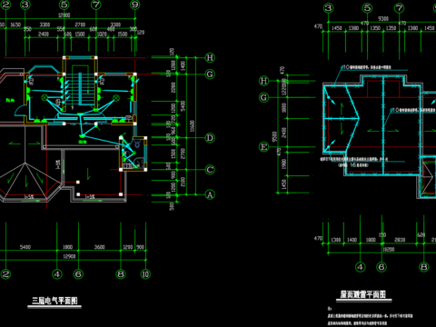  住宅电气设计CAD施工图 