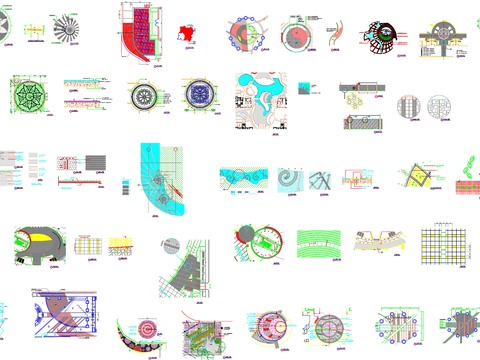  铺地图案CAD图库 