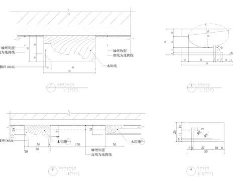  卧室墙身cad节点 