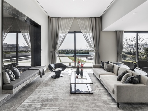  万科良渚郡西云台合院样板房cad施工图 