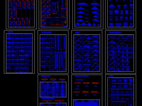  欧式构件CAD图库 