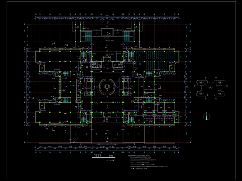  大学图书馆建筑及结构图 