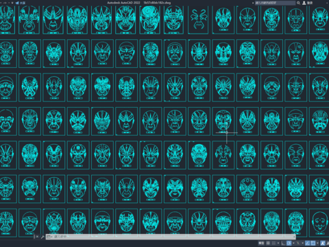  京剧脸谱CAD图库 