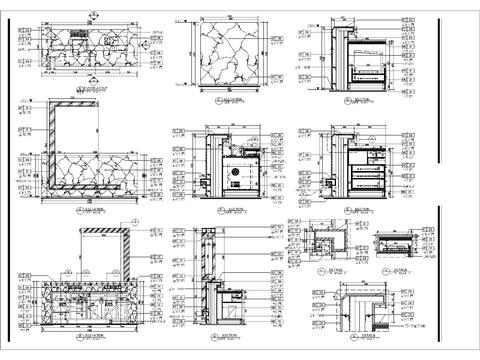  酒店大堂服务台节点大样 
