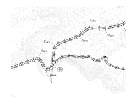  福居尚古片区公园道路cad平面图 