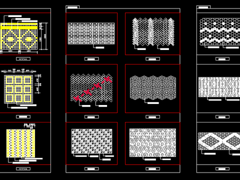  地面铺装cad图库 