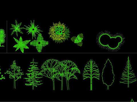  植物cad图库 