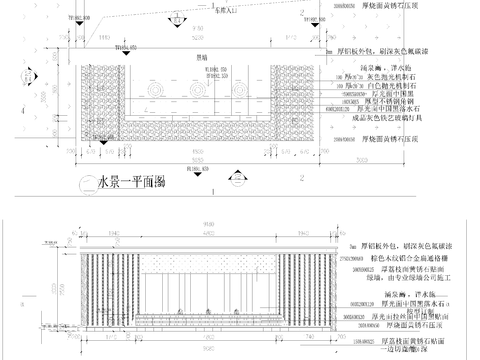  住宅区现代水池CAD施工图 