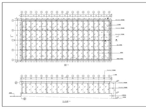  地下室出入口廊架cad施工圖 