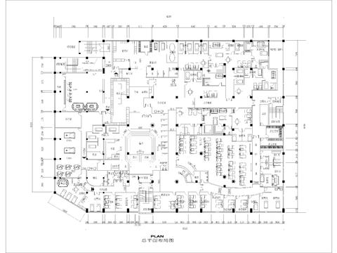  2860㎡汤泉水疗 洗浴中心CAD施工图 
