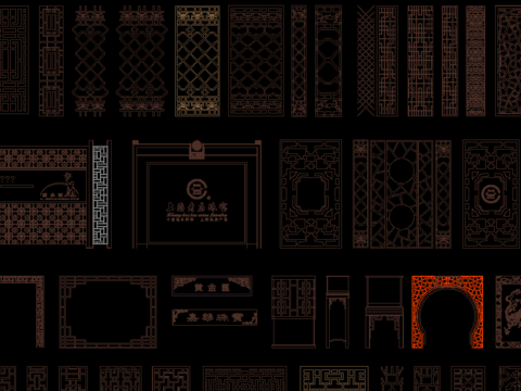  中式雕花CAD 