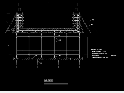  游泳池楼板支cad图库 