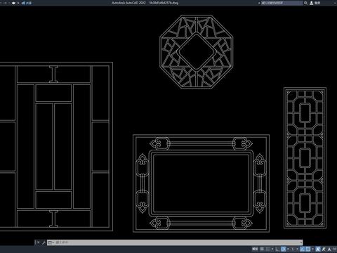  CAD木质花格定制模块CAD施工图 