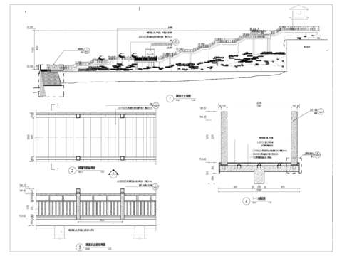 滨水栈道CAD施工图 
