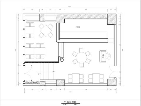  小龙虾快餐店CAD平面图 