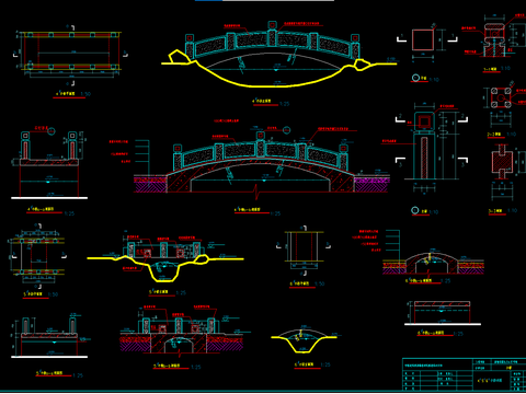  小桥建筑设计cad施工图 
