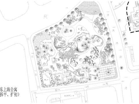  古城公园规划cad平面图 
