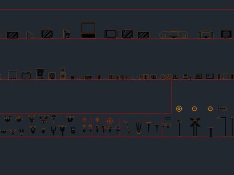  家用电器cad图库 