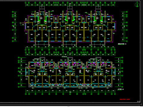  界集镇金色界城32号楼给排水专业设计CAD施工图 