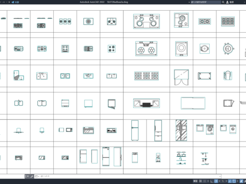  CAD厨房间家具图库 