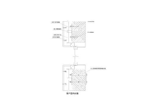  石材大理石干挂节点剖面大样图 