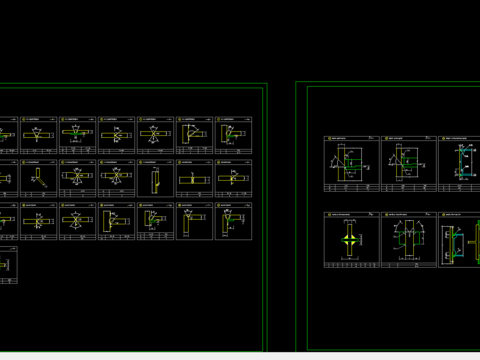  钢框架标准焊接CAD大样图 