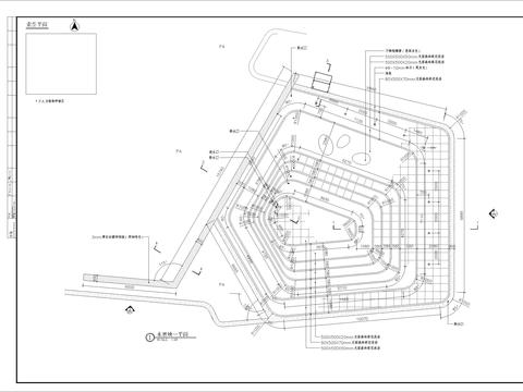  特色鏡面水景CAD施工圖 