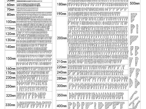  石膏线 饰线cad图库 