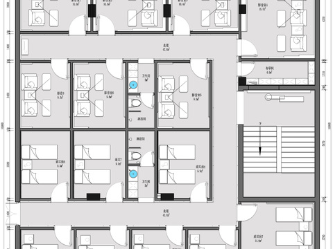  足浴中心会所CAD平面图 
