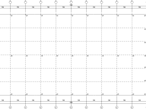  某公司40米×75米钢结构厂房CAD施工图 