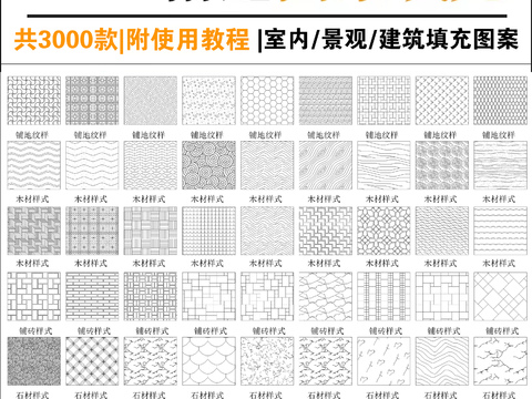  填充图案CAD图库 