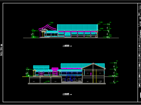  北京古典建筑cad施工图 