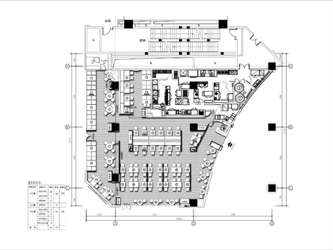  400㎡中餐馆cad平面图 
