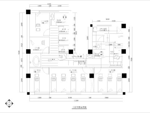  美容院 SPA養(yǎng)生館cad施工圖 