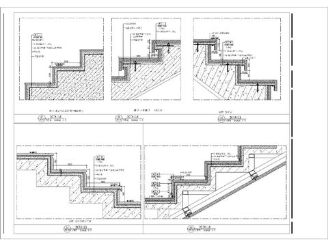  各类材质踏步节点大样 