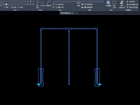  升降衣通动态块cad大样图 