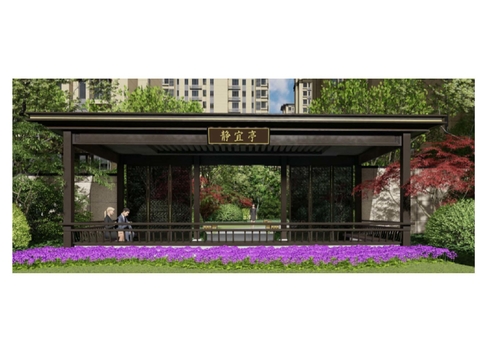  靜宜亭cad施工圖 