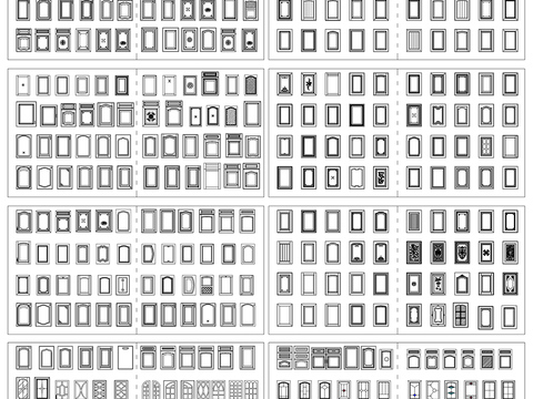  橱柜门板CAD图库 