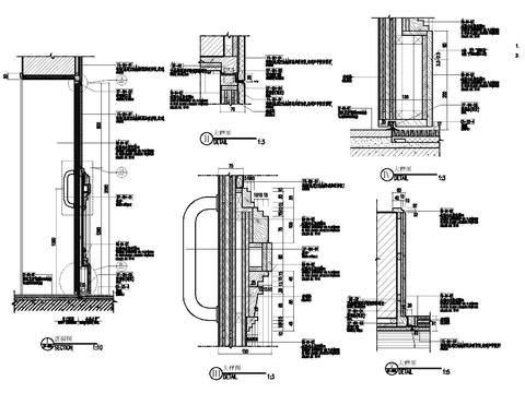  甲级防火门CAD节点大样 