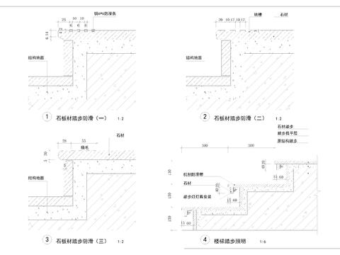  标准图集石材篇 地漏剖面做法 节点大样图 