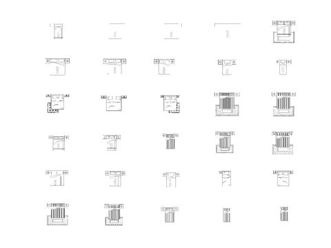  CAD床类 手绘风床平面cad图库 