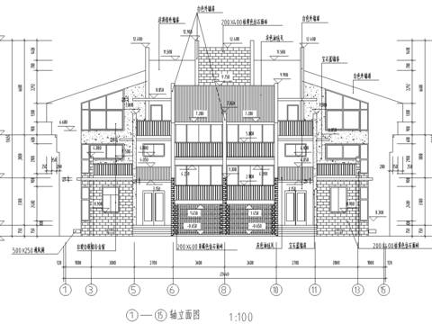  建筑cad施工圖 
