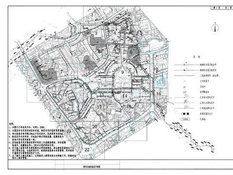  雨污分流cad改造圖 