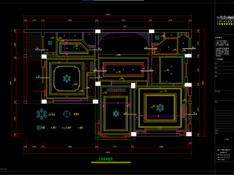  别墅平面布置CAD施工图 