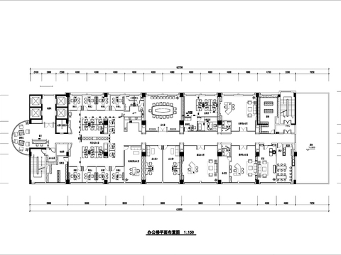  辦公樓cad施工圖 
