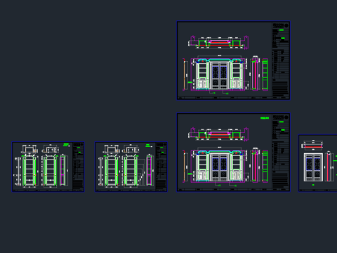  书柜展示柜储物柜cad图纸 