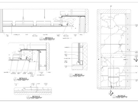  卫生间墙身cad大样图 