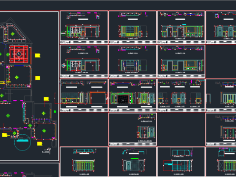  全屋定制整套设计方案cad图纸 